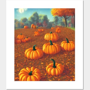 Pumpkin Patches All Over The Place in the Autumn Season Posters and Art